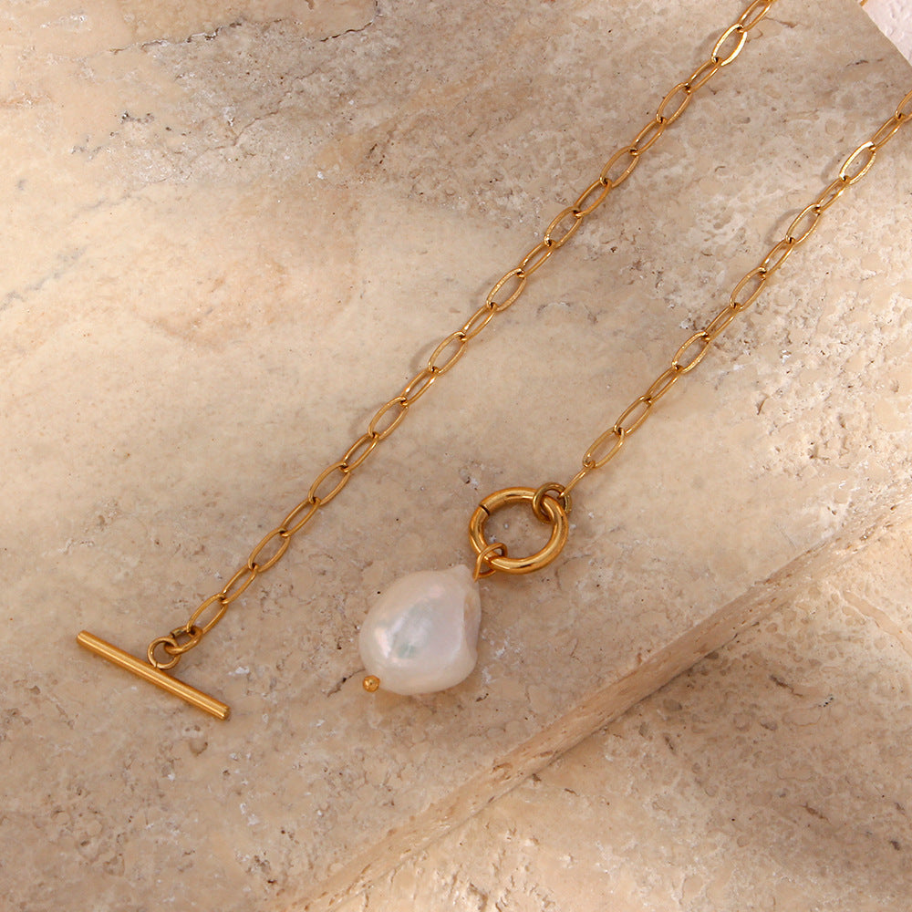 Baroque Freshwater Pearl Chain Necklace