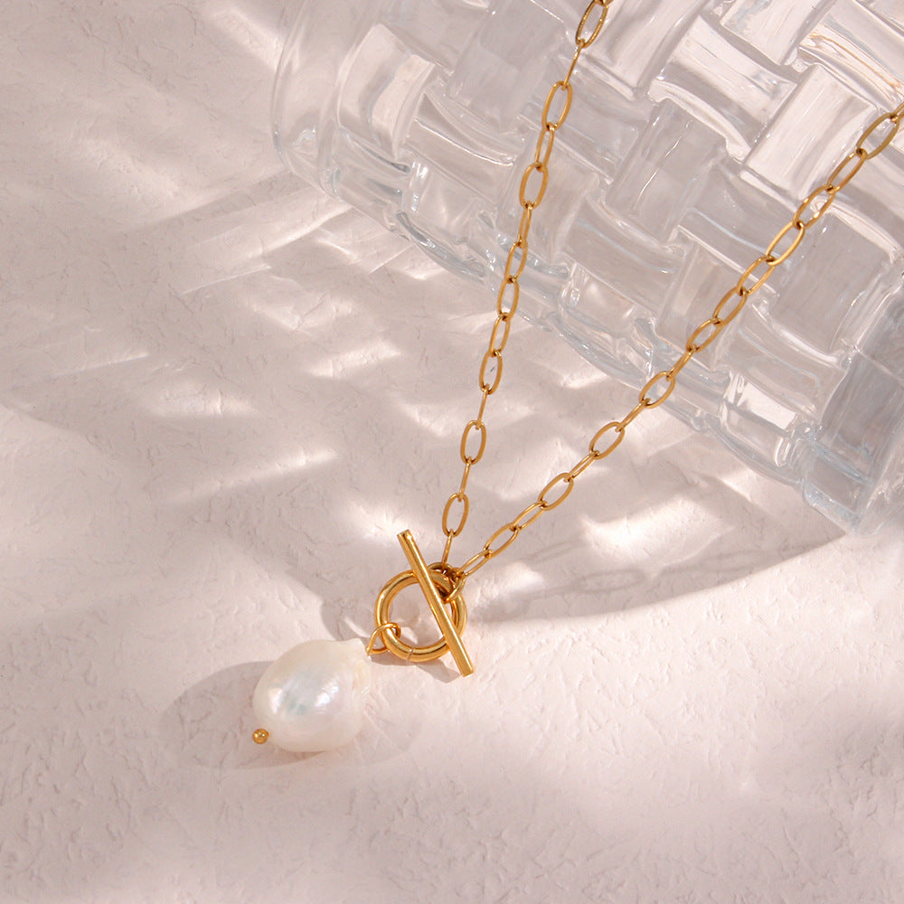 Baroque Freshwater Pearl Chain Necklace