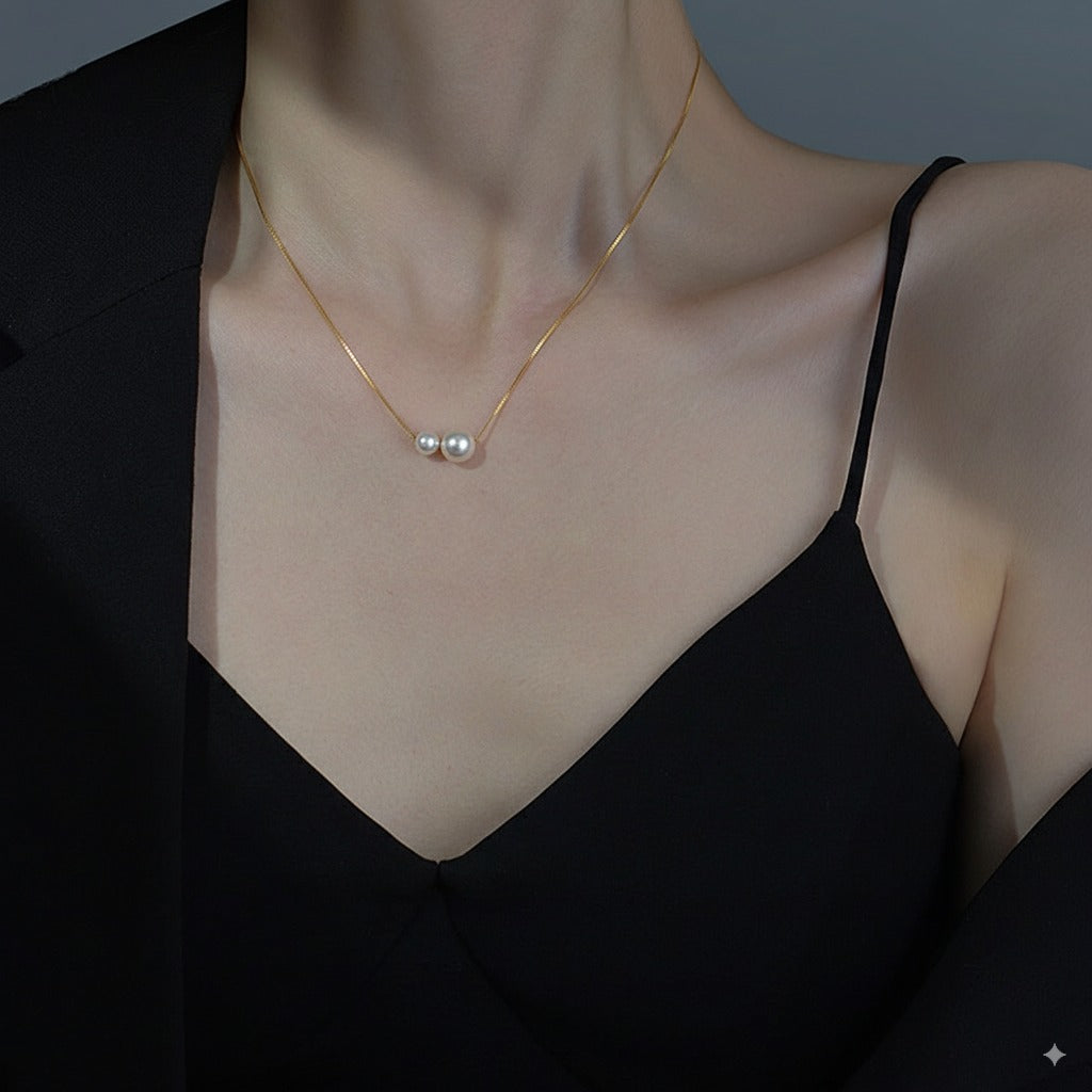 S925 Sterling Silver Pearl Bead Necklace Collection