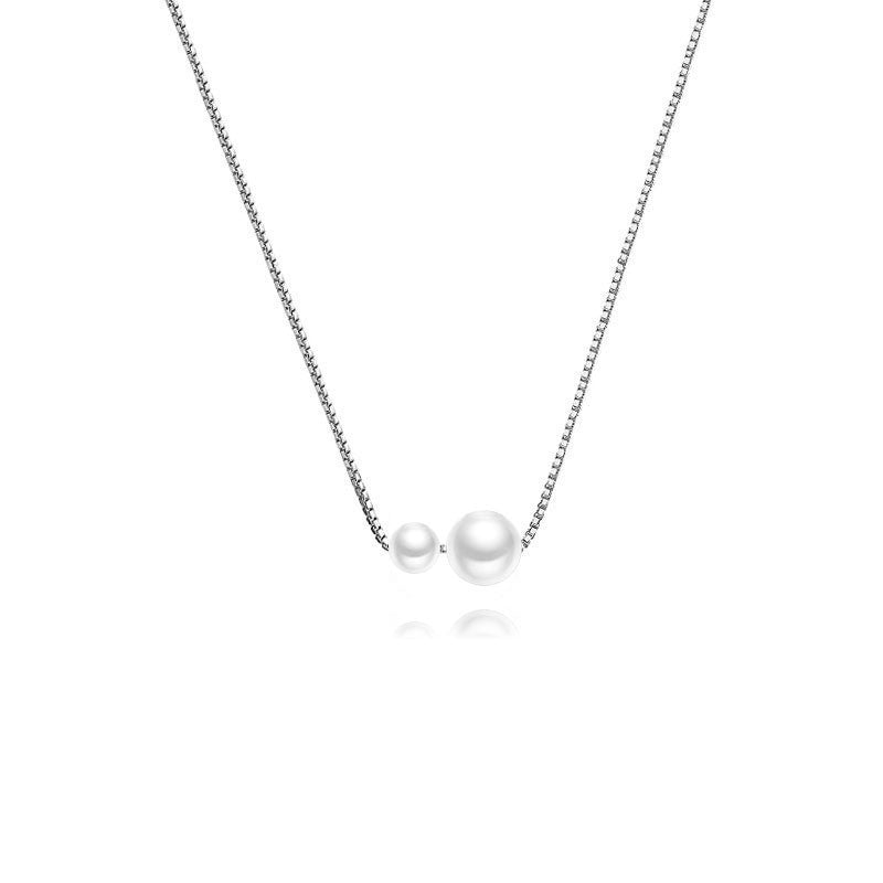 S925 Sterling Silver Pearl Bead Necklace Collection