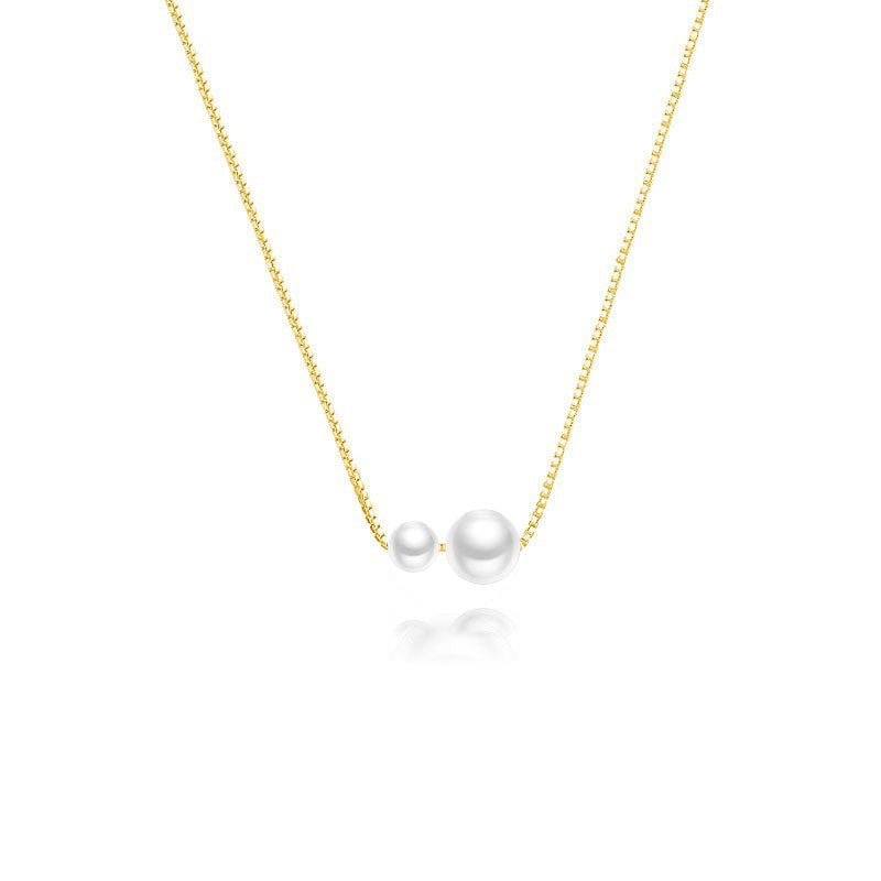 S925 Sterling Silver Pearl Bead Necklace Collection