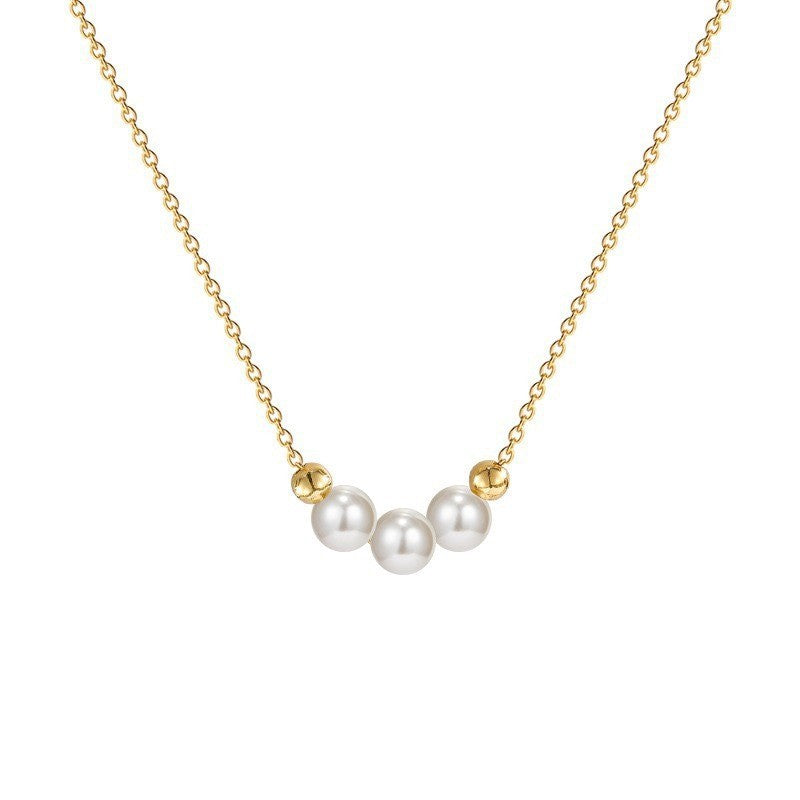 S925 Sterling Silver Pearl Bead Necklace Collection