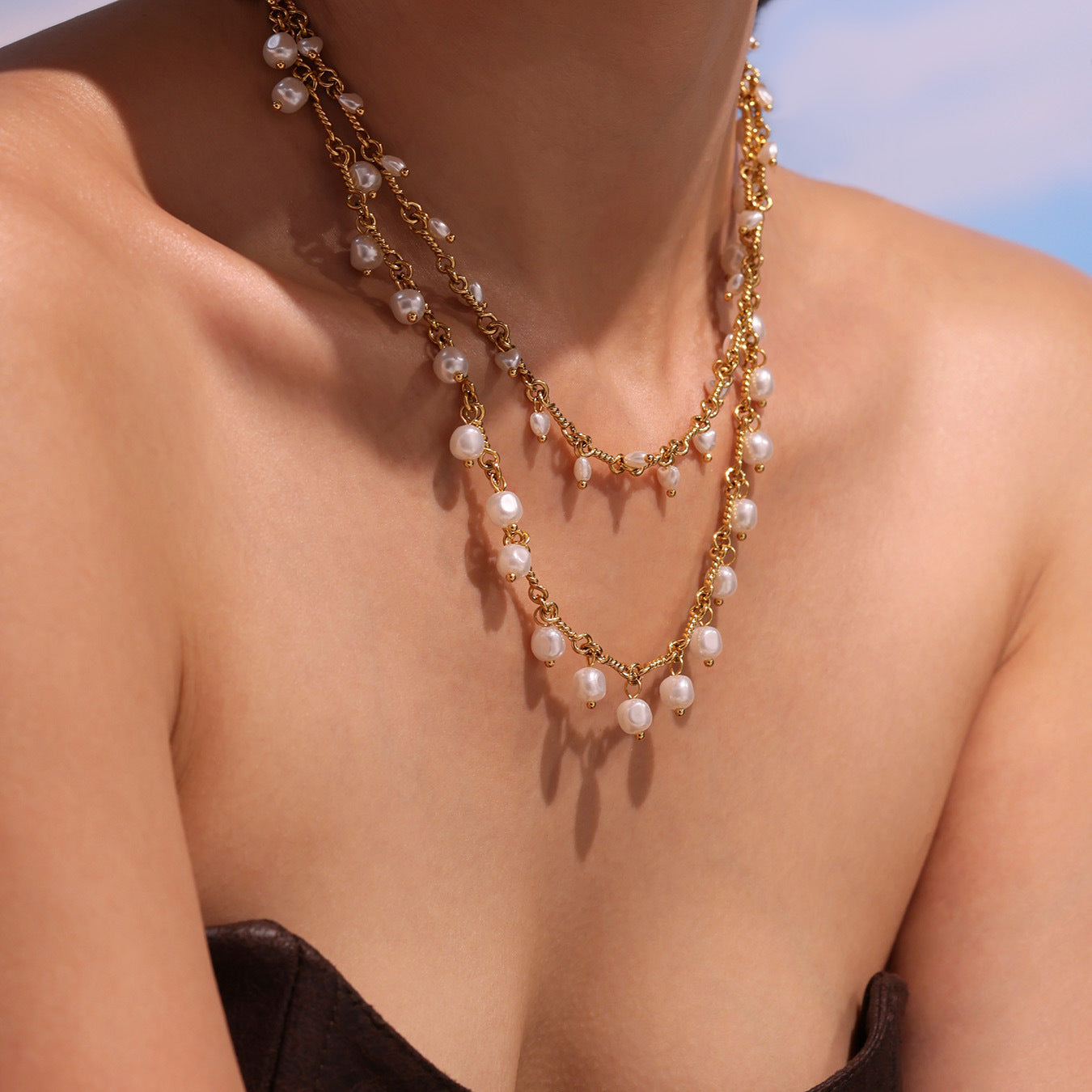 Shell Pearl Tassel Jewelry Set