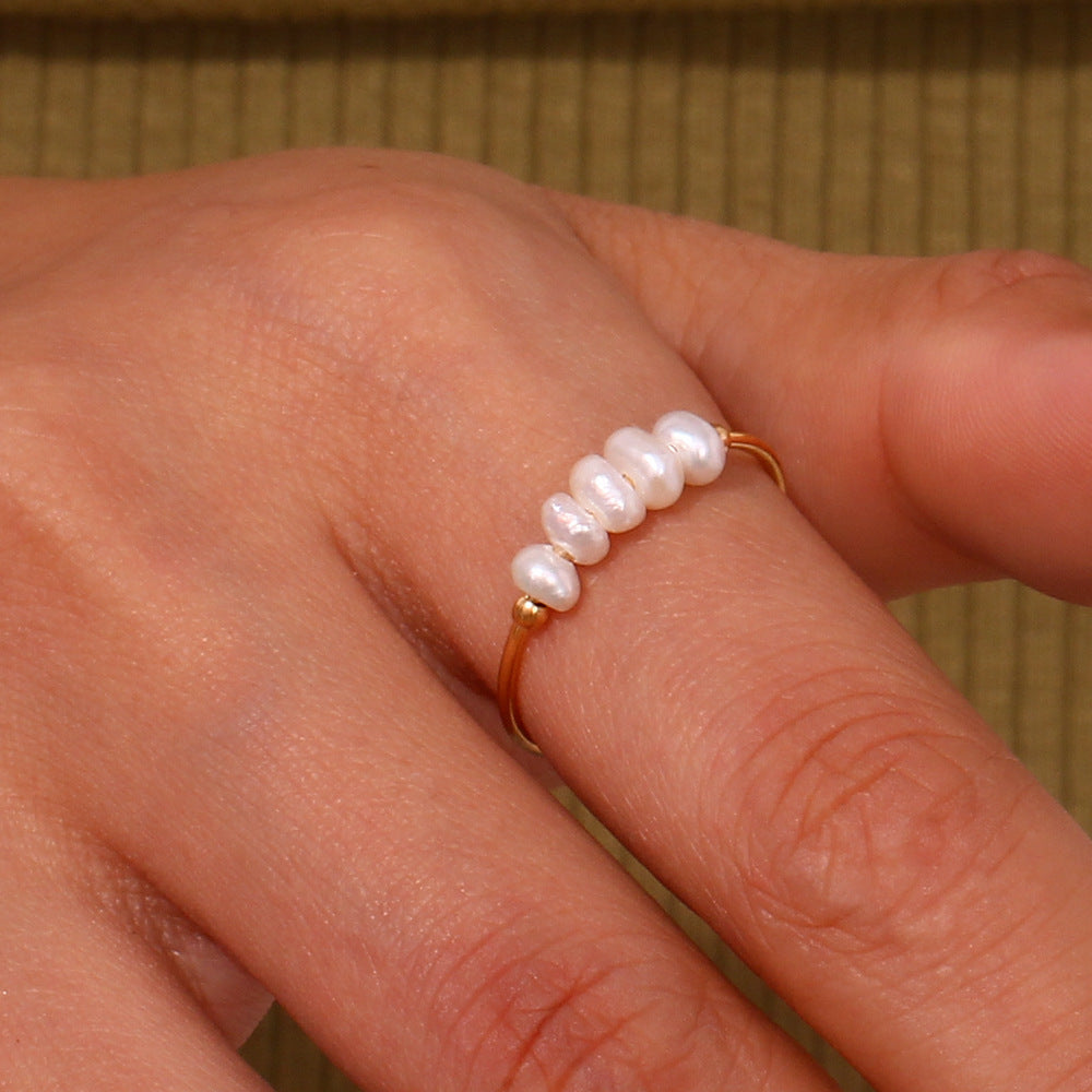 Quick Chic Pearl Ring, 3-4mm, 3A