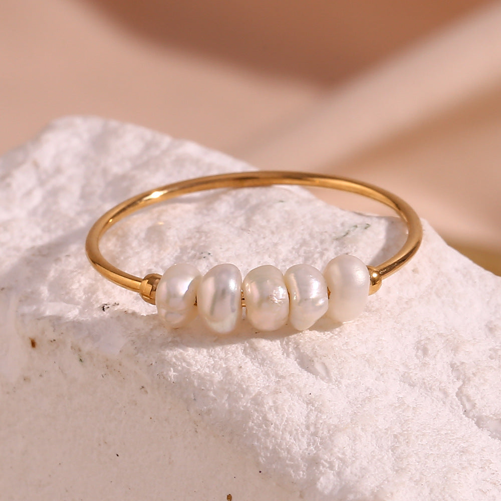 Quick Chic Pearl Ring, 3-4mm, 3A