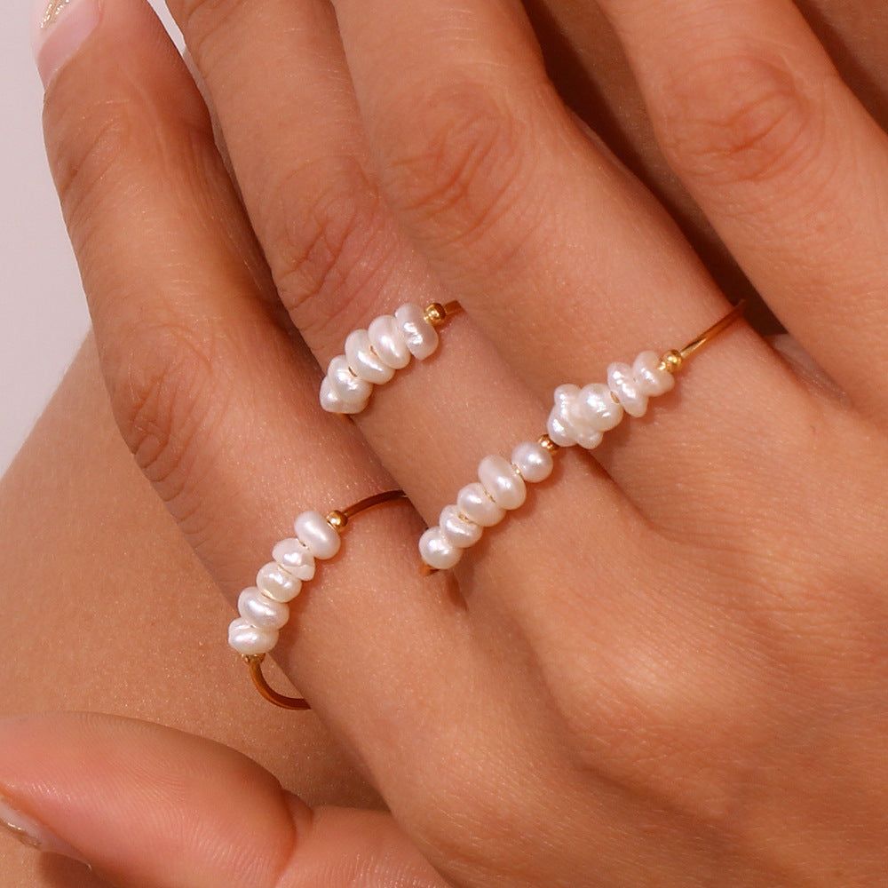 Quick Chic Pearl Ring, 3-4mm, 3A